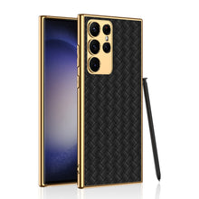 Load image into Gallery viewer, Woven Texture Electroplated Leather Phone Case For Samsung - mycasety2023 Mycasety
