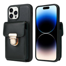 Load image into Gallery viewer, Luxurious Leather Card Holder Anti-fall Protective iPhone Case With Lanyard
