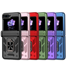 Load image into Gallery viewer, Magnetic Samsung Z Flip 5 Case with Spring Hinge Cover Z Flip 5 Metal Ring Stand Phone Case - mycasety2023 Mycasety
