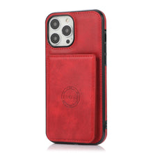 Load image into Gallery viewer, Luxurious Leather Card Holder Anti-fall Protective iPhone Case
