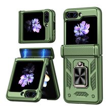 Load image into Gallery viewer, Magnetic Samsung Z Flip 5 Case with Spring Hinge Cover Z Flip 5 Metal Ring Stand Phone Case - mycasety2023 Mycasety
