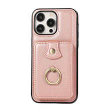 Load image into Gallery viewer, Luxurious Leather Card Holder Anti-fall Protective iPhone Case With Lanyard
