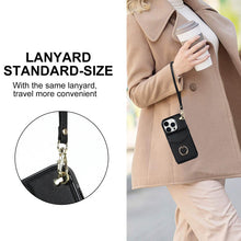 Load image into Gallery viewer, Luxurious Leather Card Holder Anti-fall Protective iPhone Case With Wrist Strap
