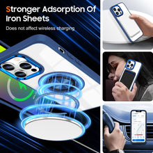 Load image into Gallery viewer, Metal Magnetic Ring Holder Transparent Protective Phone Case For iPhone Support Wireless Charging
