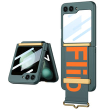 Load image into Gallery viewer, Samsung Galaxy Z Flip5 Wristband Case Ultra-thinFrosted Hard Shell With Tempered Glass Protector - mycasety2023 Mycasety
