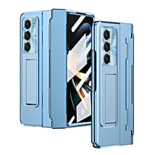 Load image into Gallery viewer, Plated Galaxy Z Fold5 Fold4 Fold3 Case with Front Screen Protector &amp; Flat Hinge Protection &amp; Hidden Stand - mycasety2023 Mycasety
