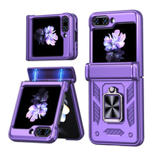 Load image into Gallery viewer, Magnetic Samsung Z Flip 5 Case with Spring Hinge Cover Z Flip 5 Metal Ring Stand Phone Case - mycasety2023 Mycasety
