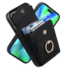 Load image into Gallery viewer, Luxurious Leather Card Holder Anti-fall Protective iPhone Case With Wrist Strap
