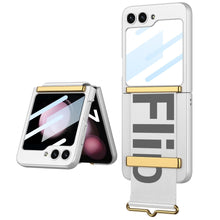Load image into Gallery viewer, Samsung Galaxy Z Flip5 Wristband Case Ultra-thinFrosted Hard Shell With Tempered Glass Protector - mycasety2023 Mycasety
