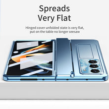 Load image into Gallery viewer, Plated Galaxy Z Fold5 Fold4 Fold3 Case with Front Screen Protector &amp; Flat Hinge Protection &amp; Hidden Stand - mycasety2023 Mycasety

