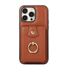 Load image into Gallery viewer, Luxurious Leather Card Holder Anti-fall Protective iPhone Case With Lanyard
