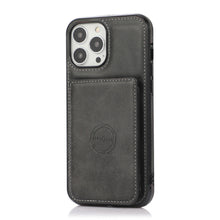 Load image into Gallery viewer, Luxurious Leather Card Holder Anti-fall Protective iPhone Case
