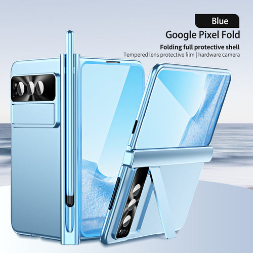 Google Pixel Fold Shell All-inclusive Protection Case With Double Pen Slot Hinge and Front Screen Protector - mycasety2023 Mycasety