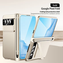 Load image into Gallery viewer, Slim Anodized Google Pixel Fold Case with Hinge Protective Screen Protector Pen Slot and Stylus - mycasety2023 Mycasety
