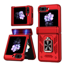 Load image into Gallery viewer, Magnetic Samsung Z Flip 5 Case with Spring Hinge Cover Z Flip 5 Metal Ring Stand Phone Case - mycasety2023 Mycasety

