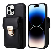 Load image into Gallery viewer, Luxurious Leather Card Holder Anti-fall Protective iPhone Case With Lanyard
