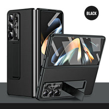 Load image into Gallery viewer, Leather Galaxy Z Fold5 Case with Front Screen Protector With Hidden Kick-Stand - mycasety2023 Mycasety
