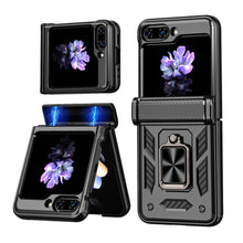 Load image into Gallery viewer, Magnetic Samsung Z Flip 5 Case with Spring Hinge Cover Z Flip 5 Metal Ring Stand Phone Case - mycasety2023 Mycasety

