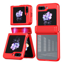 Load image into Gallery viewer, Samsung Z Flip 5 Case With Clear Tempered Glass Film And Magnetic Spring Hinge - mycasety2023 Mycasety
