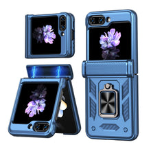 Load image into Gallery viewer, Magnetic Samsung Z Flip 5 Case with Spring Hinge Cover Z Flip 5 Metal Ring Stand Phone Case - mycasety2023 Mycasety

