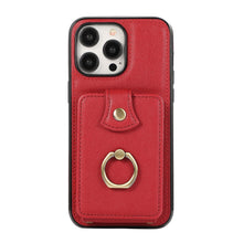 Load image into Gallery viewer, Luxurious Leather Card Holder Anti-fall Protective iPhone Case With Lanyard
