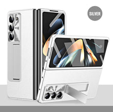 Load image into Gallery viewer, Leather Galaxy Z Fold5 Case with Front Screen Protector With Hidden Kick-Stand - mycasety2023 Mycasety
