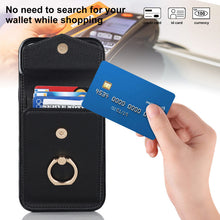 Load image into Gallery viewer, Luxurious Leather Card Holder Anti-fall Protective iPhone Case With Wrist Strap
