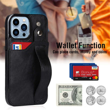 Load image into Gallery viewer, Luxurious Leather Card Holder Anti-fall Protective iPhone Case
