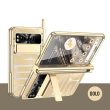 Load image into Gallery viewer, Popular Google Pixel Fold Case with Dual Hinge Protective Screen Protector and Hidden Kickstand Pen Holder Stylus - mycasety2023 Mycasety
