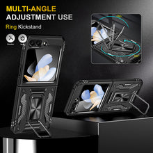 Load image into Gallery viewer, Samsung Z Flip 5 Case Metal Ring Car Magnetic Bracket Protective Case - mycasety2023 Mycasety

