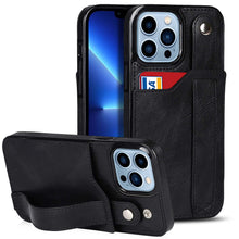 Load image into Gallery viewer, Luxurious Leather Card Holder Anti-fall Protective iPhone Case
