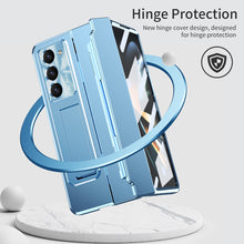 Load image into Gallery viewer, Plated Galaxy Z Fold5 Fold4 Fold3 Case with Front Screen Protector &amp; Flat Hinge Protection &amp; Hidden Stand - mycasety2023 Mycasety

