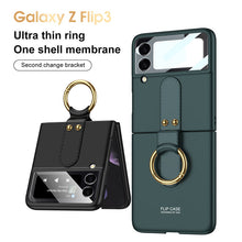 Load image into Gallery viewer, Original Back Screen Glass Matte Hard Cover With Finger-Ring For Samsung Z Flip3 Flip4 5G
