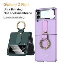 Load image into Gallery viewer, Original Back Screen Glass Matte Hard Cover With Finger-Ring For Samsung Z Flip3 Flip4 5G
