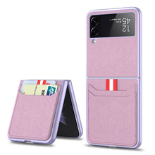 Load image into Gallery viewer, Original Leather Texture Card Package Hard Case For Samsung Galaxy Z Flip 3 5G
