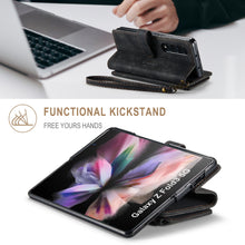 Load image into Gallery viewer, Samsung Galaxy Z Fold4 5G Wallet Case With Lanyard Strap Wristlet Zipper Card Holder Case
