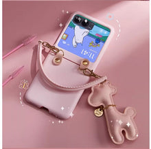 Load image into Gallery viewer, Fashion Cute Diy Giraffe Girl Pearl Short Chain Case For Motorola 40 Ultra Case 2023 Moto Razr 2022 Cover 40ultra - mycasety2023 Mycasety
