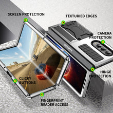 Load image into Gallery viewer, Samsung Galaxy Z Fold4 5G Case Aluminum Alloy Metal Heavy Duty Protection Stand Back Cover for Samsung Z Fold4 Capa
