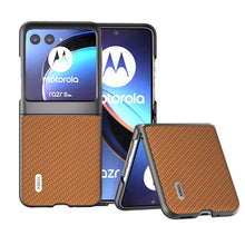Load image into Gallery viewer, Motorola Razr 40 Ultra 2023 Case Luxury Carbon Fiber Pattern Cover - mycasety2023 Mycasety
