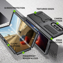 Load image into Gallery viewer, Samsung Galaxy Z Fold4 5G Case Aluminum Alloy Metal Heavy Duty Protection Stand Back Cover for Samsung Z Fold4 Capa
