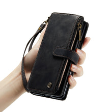 Load image into Gallery viewer, Samsung Galaxy Z Fold4 5G Wallet Case With Lanyard Strap Wristlet Zipper Card Holder Case
