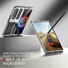Load image into Gallery viewer, Samsung Galaxy Z Fold4 5G Case Aluminum Alloy Metal Heavy Duty Protection Stand Back Cover for Samsung Z Fold4 Capa
