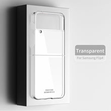 Load image into Gallery viewer, Clear Plating Capa For Samsung Galaxy Z Flip4 5G  Case Fundas Transparent Frame Hard PC Protection Cover
