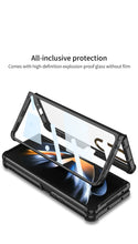 Load image into Gallery viewer, Airbag Bumper With Glass Frame Cover For Samsung Galaxy Z Fold 4 Case Shockproof Clear Soft Edge Case For Galaxy Z Fold4 5G
