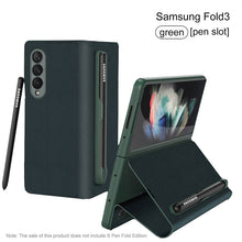 Load image into Gallery viewer, Luxury Leather All-included Cover With S Pen Slot For Galaxy Z Fold3 5G

