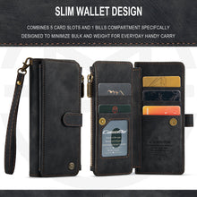 Load image into Gallery viewer, Samsung Galaxy Z Fold4 5G Wallet Case With Lanyard Strap Wristlet Zipper Card Holder Case
