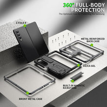 Load image into Gallery viewer, Samsung Galaxy Z Fold4 5G Case Aluminum Alloy Metal Heavy Duty Protection Stand Back Cover for Samsung Z Fold4 Capa
