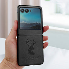 Load image into Gallery viewer, Case For Motorola Razr 40 Ultra Razr 2023 Auspicious Embossed Deer Head PU Leather Case Cover - mycasety2023 Mycasety
