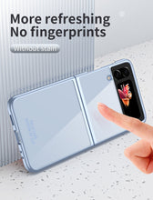 Load image into Gallery viewer, Clear Plating Capa For Samsung Galaxy Z Flip4 5G  Case Fundas Transparent Frame Hard PC Protection Cover
