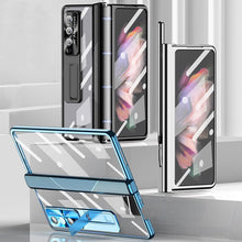 Load image into Gallery viewer, Luxury Transparent Plating Magnetic Hinge Phone Case For Samsung Galaxy Z Fold3 Fold4 5G
